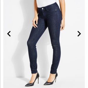 Guess Mid Rise Skinny Jeans w/ Crystals